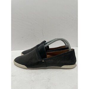 Frye SHOES Flats Women's Melanie Slip On Black Leather Sneakers Loafers size 9